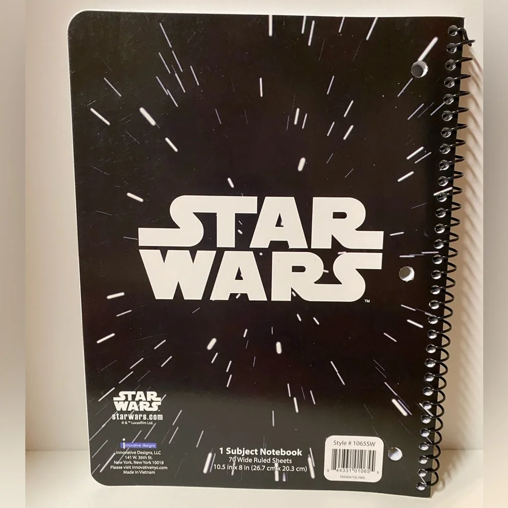 Star Wars Notebook Bundle Lucasfilm Spiral Yoda Chewbacca Darth Vader Stationery